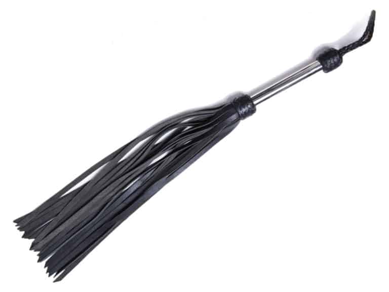 FAB.LONDON - Deluxe, Real Leather Flogger with Metal Handle