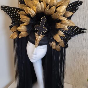 Dollies Little Folies - Headpiece - Queen of Darkness - One-Off and Exclusive to FAB.LONDON