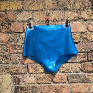 Yummy Gummy (Personal Collection) - Briefs - High Waist - Blue Glitter (S)(RRP £100) - Exclusive to FAB.LONDON