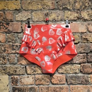 Yummy Gummy (Personal Collection) - Briefs - High Waist - Hearts & Ruffles (S)(RRP £120) - Exclusive to FAB.LONDON